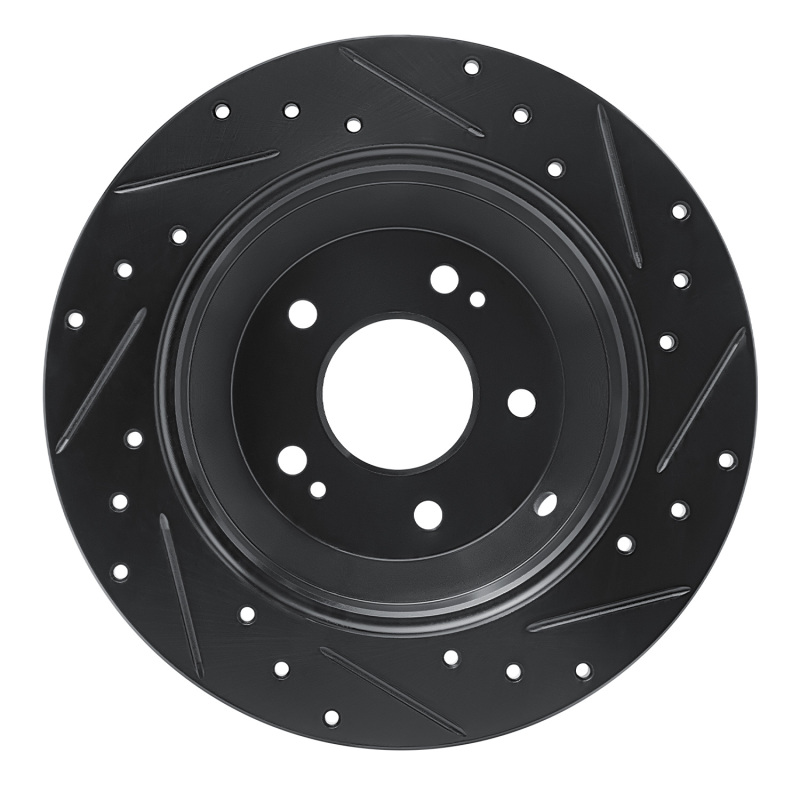 Kia Sorento Brake Rotor (1) - Rear Left - R1 Concepts - Drill & Slot - Black - `15-`20